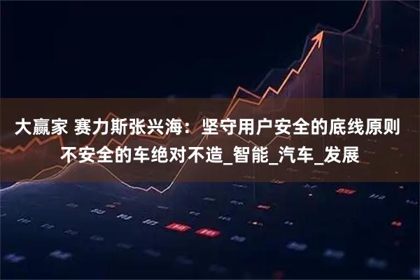 大赢家 赛力斯张兴海:坚守用户安全的底线原则 不安全的车绝对不造_智能_汽车_发展